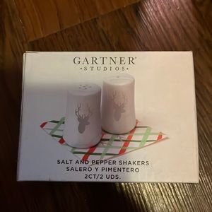Gartner Studios - Silver Reindeer Salt & Pepper Shaker Set (Holiday/Christmas)